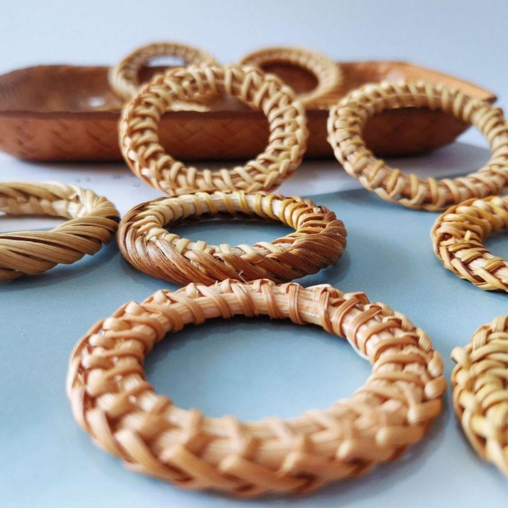 Boho Style Rattan Napkin Holders Woven Texture Dinner Serviette Holder Home Decor