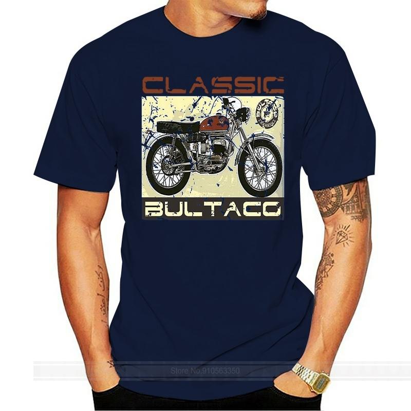 Футболка Bultaco Классические кроссовые мотоциклы Мужская футболка мужской бренд футболка мужчины летняя хлопковая футболка
