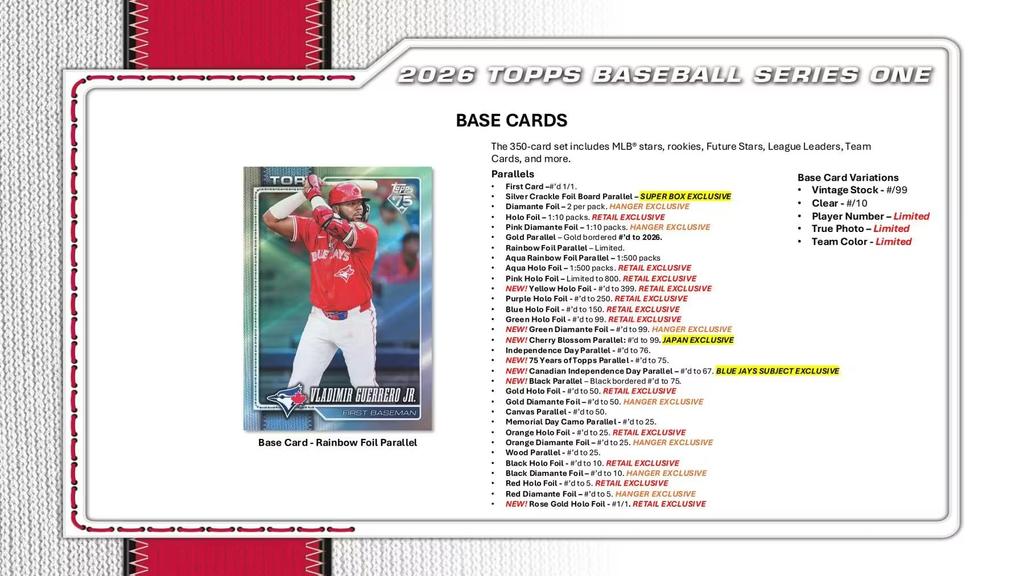 MLB 2026 TOPPS СЕРИЯ 1 БЕЙСБОЛЬНЫЙ МЕГА-БОКС