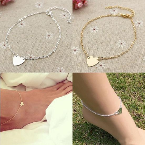 Женщины Любовь Сердце Лодыжки Браслет Браслет Пляжные Сандалии Ноги Ювелирные Изделия