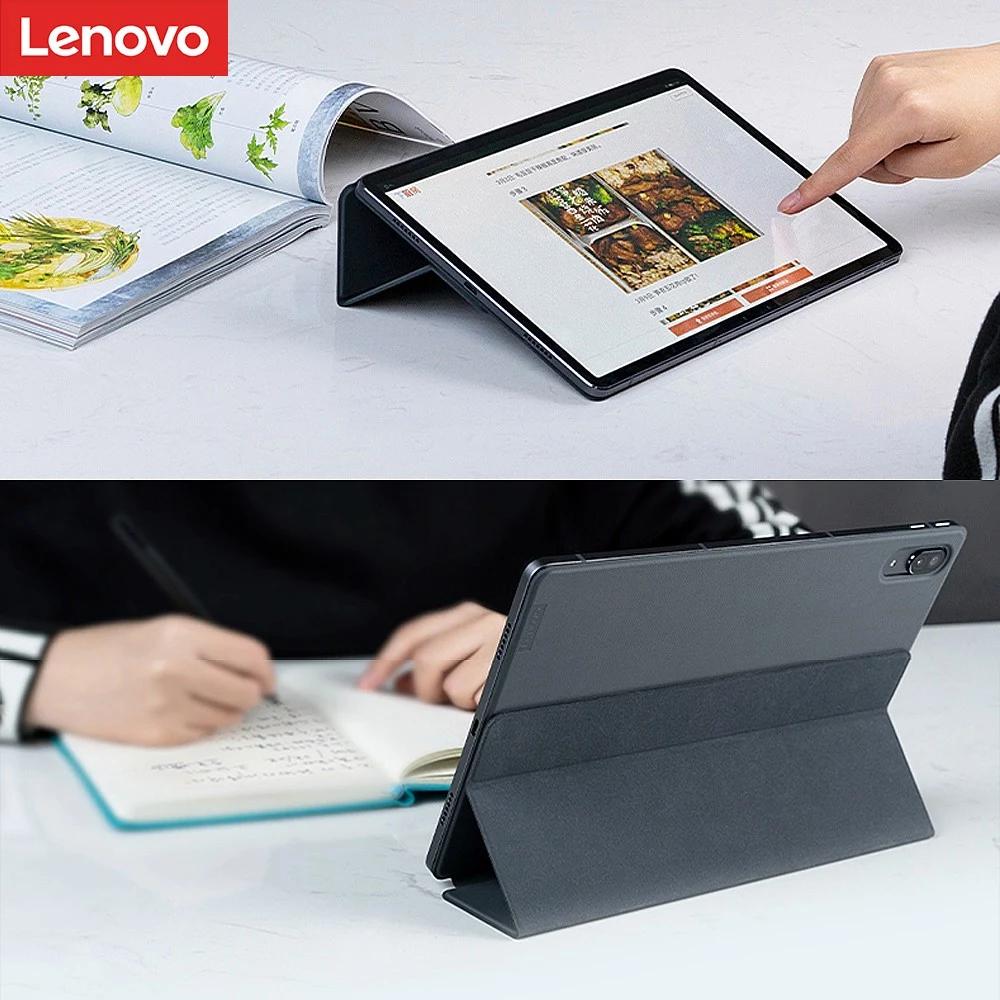 Магнитный ПУ чехол для планшета Lenovo Xiaoxin Pad Plus 11 / Xiaoxin Pad 11 (2020/2021) – Тонкая обложка-подставка с функцией автоматического включения/выключения и регулируемым держателем с 2 углами наклона