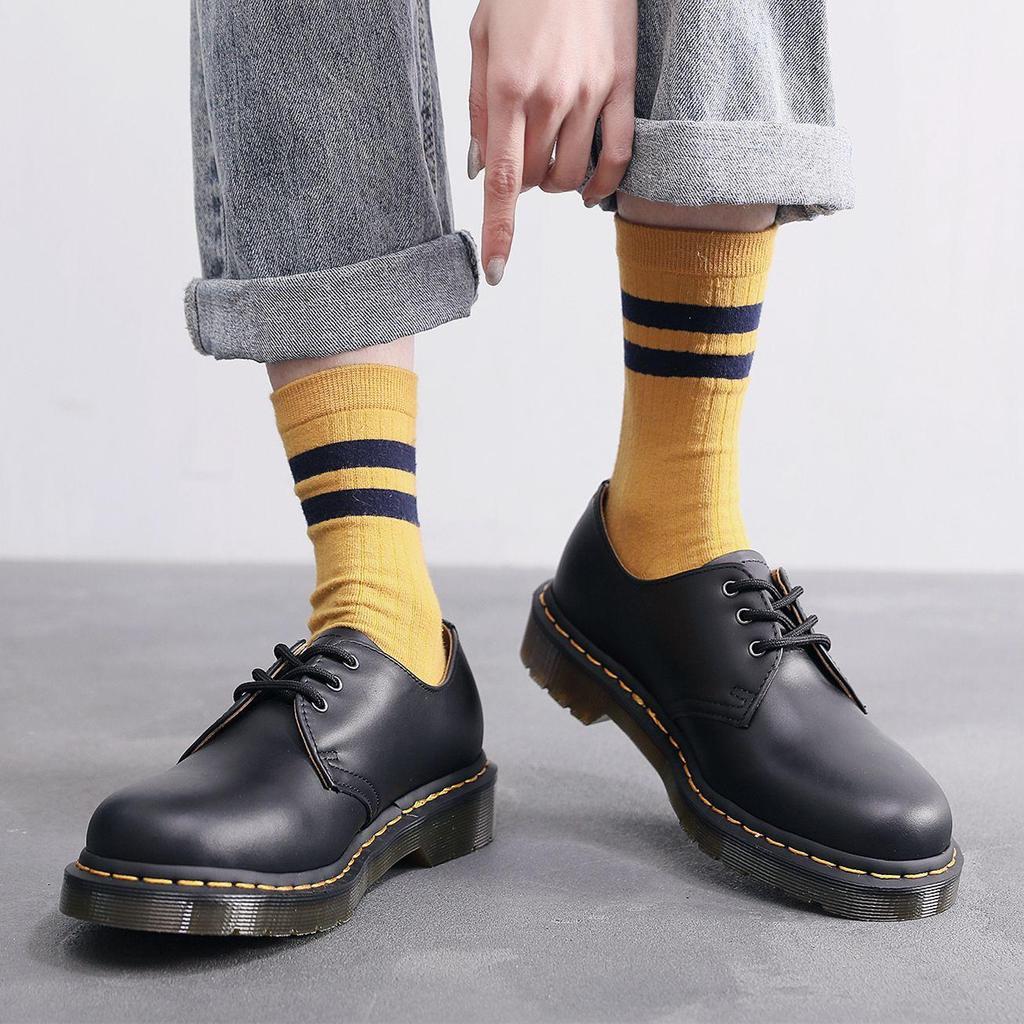 1461 Nappa Men’s Low-Top Leather Shoes, British Style, Large Size, Round Toe, Casual Unisex Workwear, Short Boots