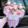 Жемчужная цепочка с бантом для цветочного декора и упаковки свежих цветов