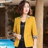 Spring Summer New Fashion Women Blazer Jacket Retro Three-quarter Sleeves British-style Casual Slim Wild Suit Female Outwea