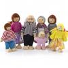 Quikaboo Деревянный Семейный Кукольный Дом Кукольная Семья из Образовательного Набора Куклы, Куклы, Набор, 7, Игрушка, Игрушка, 7-Предметный