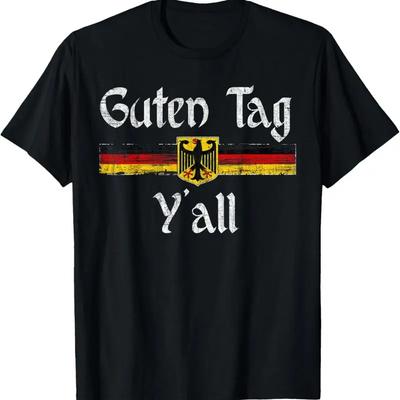 Unisex Guten Tag Y'all Oktoberfest GerFlag Eagle Prost T-Shirt