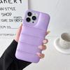 Cotton-Padded Phone Case IPhone 11 To 15 Series Soft Faux Leather Shockproof Half Cover In 9 Colors