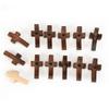 3pcs Hand Painted Wood Handheld Cross Black Walnut Cross Christian Gift  Encouragement Gift