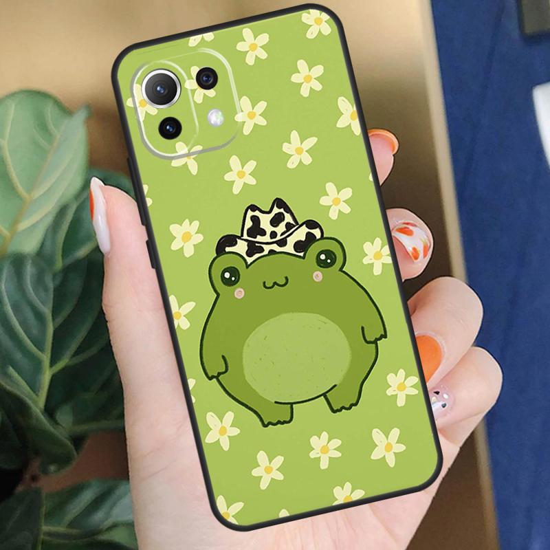 Коттеджкор Лягушка Гриб Кавайный Чехол Для POCO F5 X3 X5 Pro F4 X4 F3 C65 M5s Чехол Для Xiaomi 13T 14 Pro 11T 12T 12 13 Lite