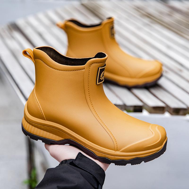 New Style and Fashionable Short-cylinder Waterproof Fishing Rain Boots for Women, with Thick Soles and Wear-resistant Water Shoe