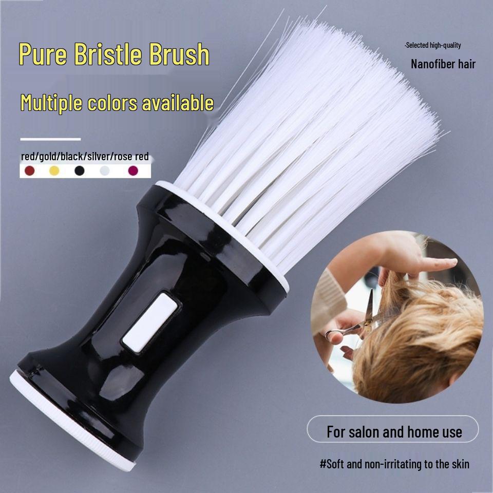 Soft Bristle Neck & Hair Duster Brush with Talcum Powder for Barber Shops & Beauty Salons