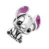 Pandora Серебряный шарм Disney Lilo And Stitch с черной и фиолетовой эмалью 798844C01 для женщин