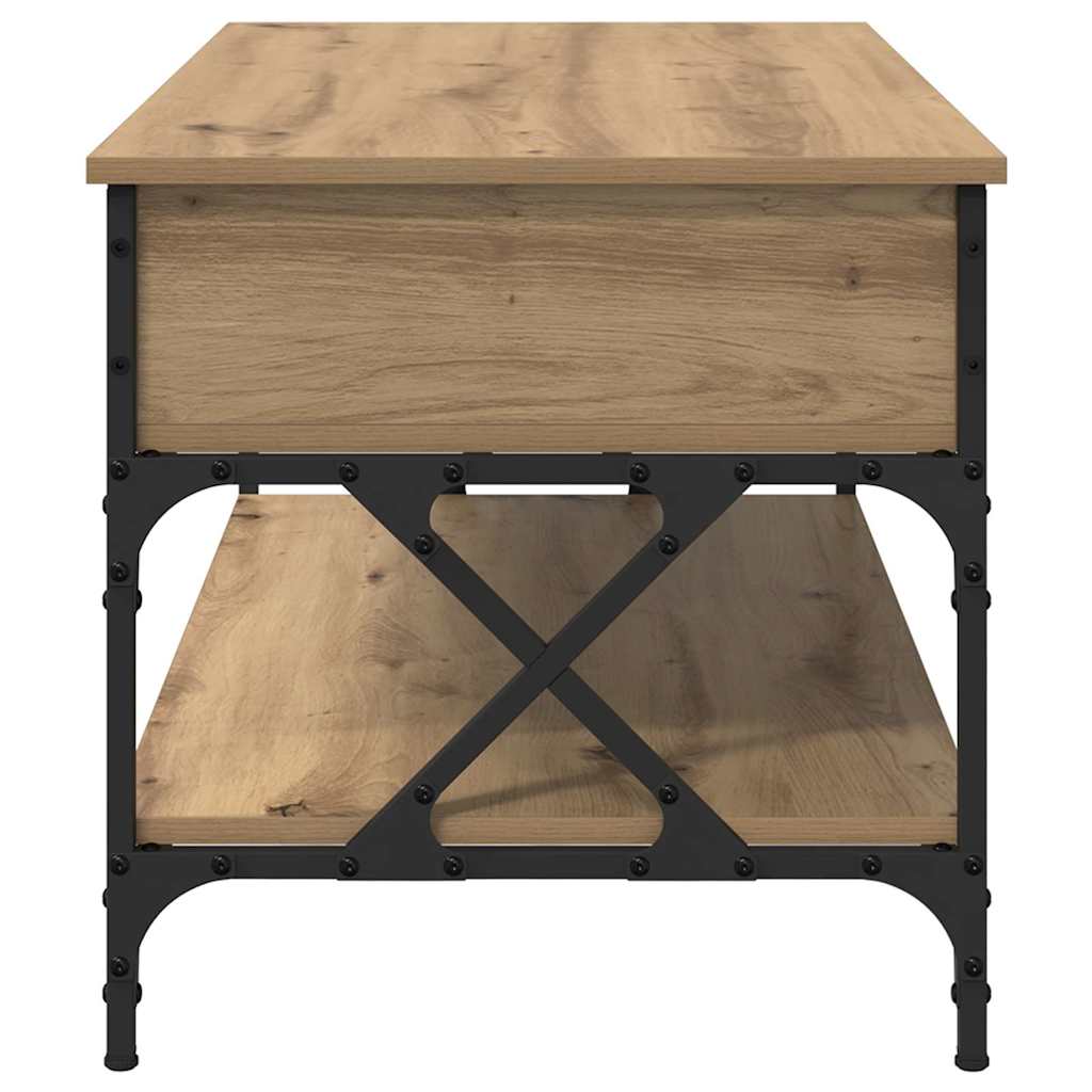 Artisan Oak Coffee Table 100 x 50 x 50 cm Engineered Wood