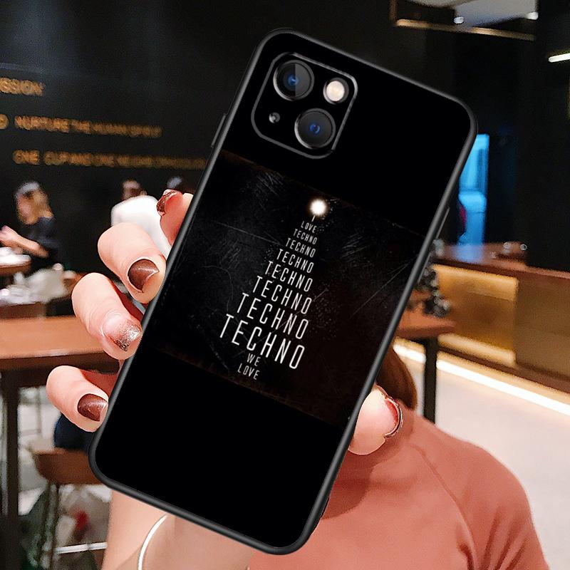 Чехол для iPhone 14 15 Pro Max 11 12 13 Mini X XR XS Max 7 8 14 Plus SE 2022 2020 в стиле Техно, Мягкий чехол