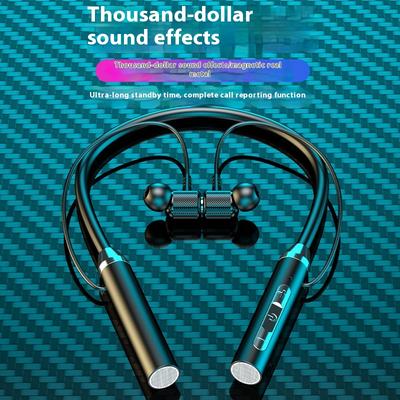 Строго Отобранная Беспроводная Bluetooth Гарнитура Шейная Спортивная Бинауральная Внутриканальная Шейная Подвеска Сверхдлительное Время Работы Батареи в Режиме Ожидания