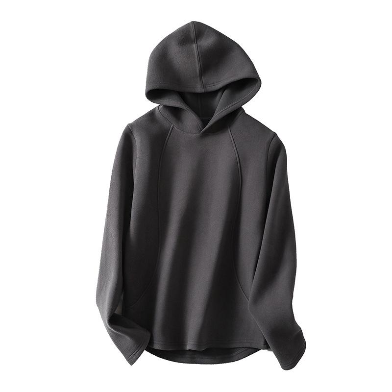 Женская двухсторонняя бархатная толстовка с капюшоном — ветрозащитная, с длинным рукавом, плюс бархат, теплая куртка для осени/зимы