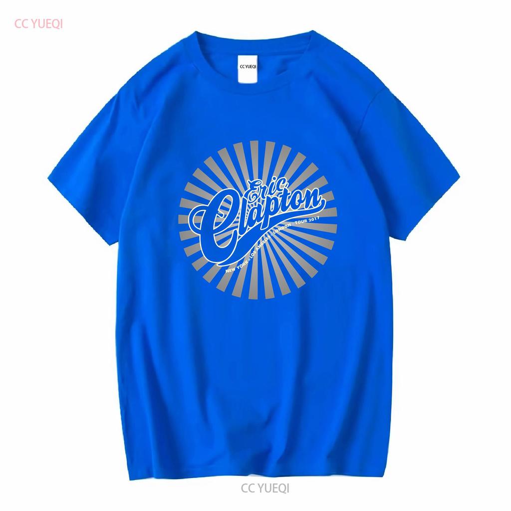 Eric Clapton Logo Rays Navy Blue T Shirt NEW OFFICIAL vintage Washed Stretched Stylish homme designer clothes Slightly