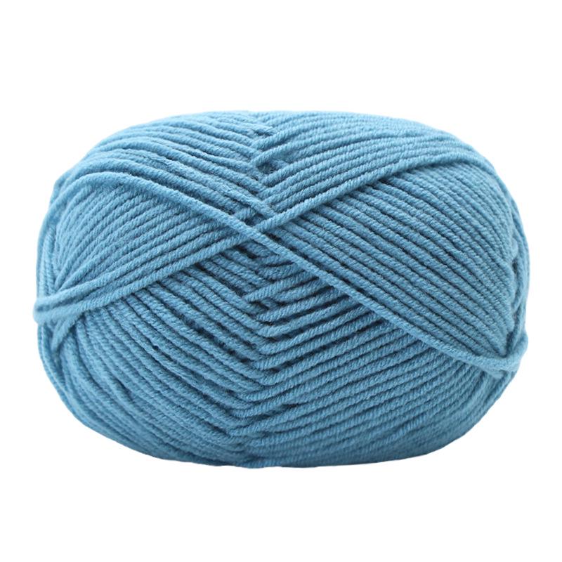 4-Strand Combed Milk Cotton Yarn Ball for DIY Crochet: Doll Making & Baby Sweater/Scarf Kit