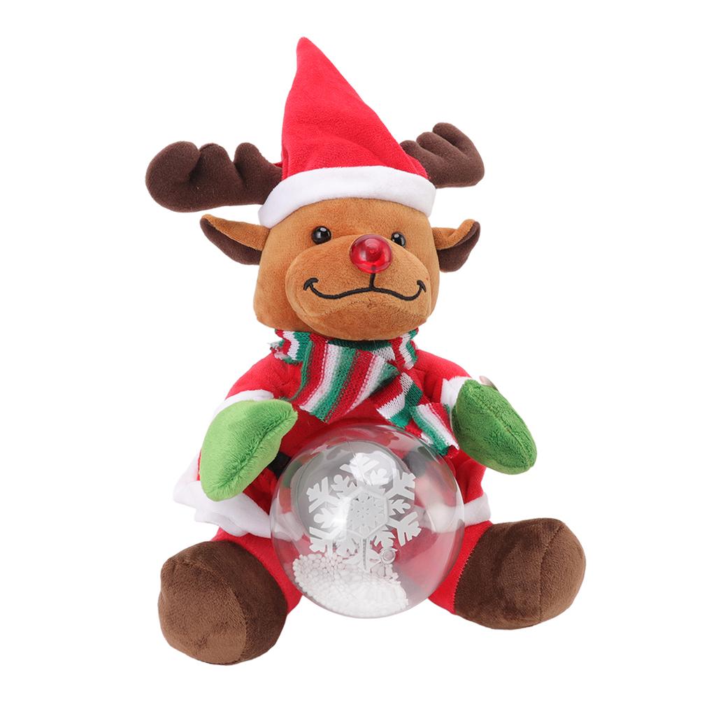Поющие Рождественские Игрушки Воспроизводящие 3 Песни Электрические Плюшевые Поющие Танцующие Светящиеся Рождественские Игрушки