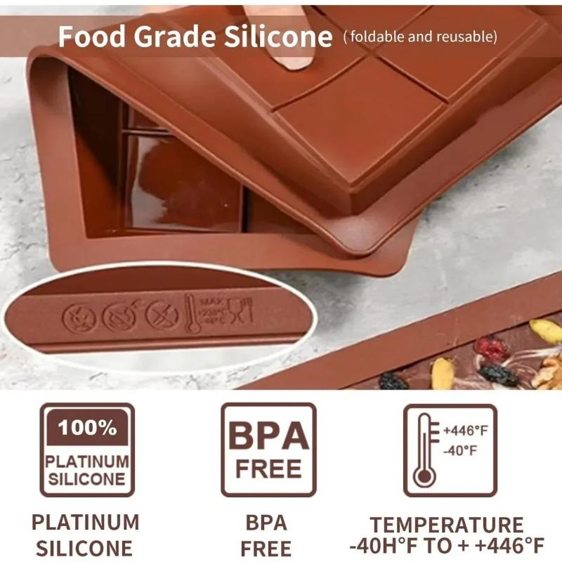2PCS Dubai Chocolate Mold Silicone Chocolate Bar Mold for Chocolate Bar Pistachio Candy Bar Mold for Filling Chocolate