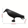 1pc Realistic Crow Deterrent Decoration - Weatherproof PE Plastic Bird Repellent Prop for Pigeons & Starlings