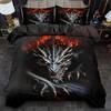 2/3Pcs Mysterious Dragon Print Duvet Cover Set, King Queen Size Polyester Bedding with Pillowcases, Machine Washable for Bedroom