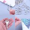 50Pcs Assorted Sizes Metal Binder Rings Sturdy Keychain Rings  Office Organization