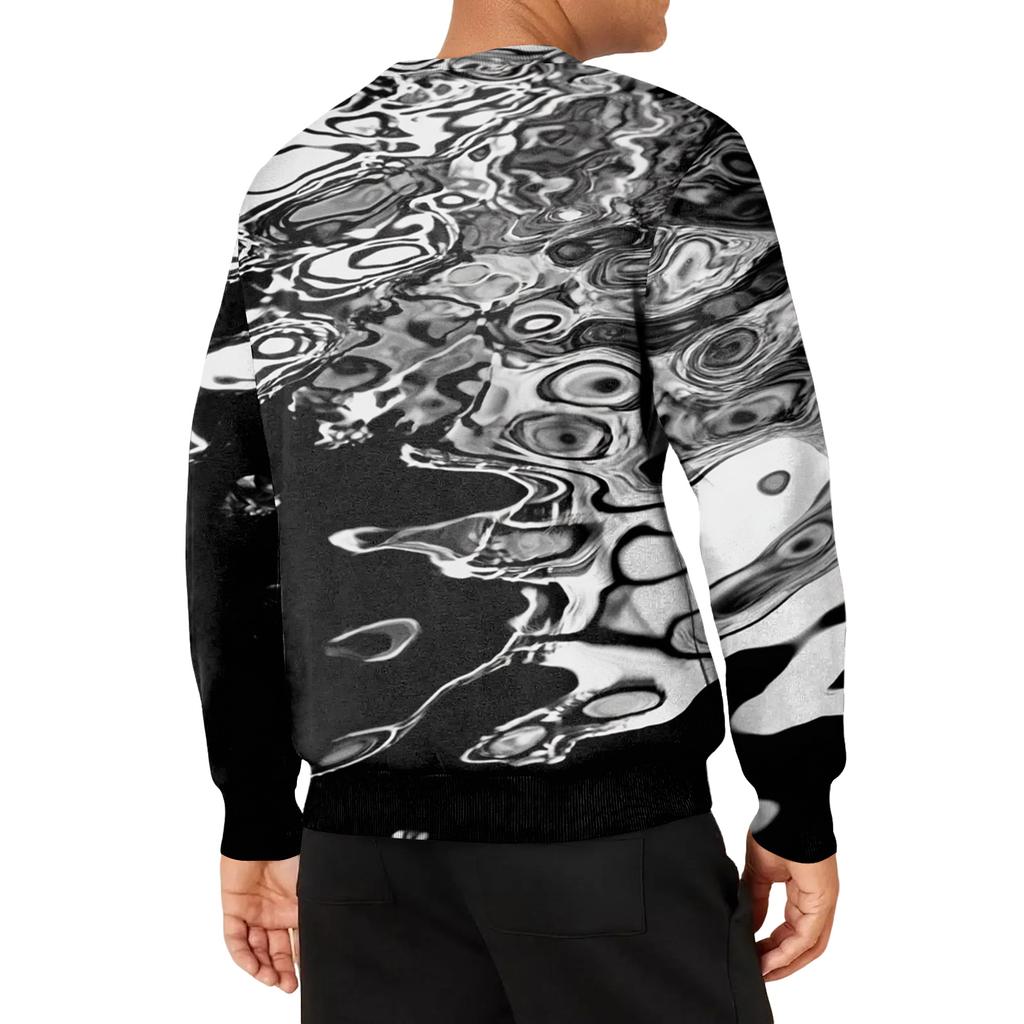 Мужской повседневный модный свитшот с принтом и круглым вырезом