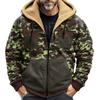 Мужская зимняя куртка с камуфляжным принтом, мужская повседневная куртка с капюшоном на молнии