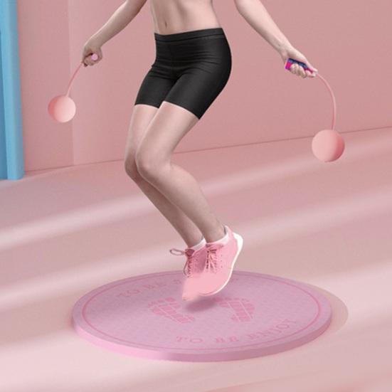 Mute Jump Rope Mat Нескользящий круглый спортивный коврик для йоги Профессиональный вспомогательный коврик для пилатеса Амортизирующий и звукоизоляционный коврик для домашних тренировок в тренажерном зале
