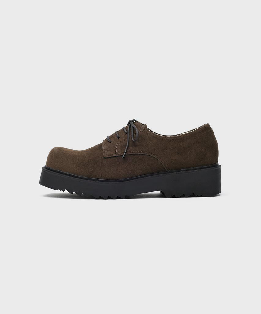 Firenze Atelier [Second.A] Объемные Дерби на Круглом Носке 5 см Замшевые 2Ndf2700Bs [Коричневый]