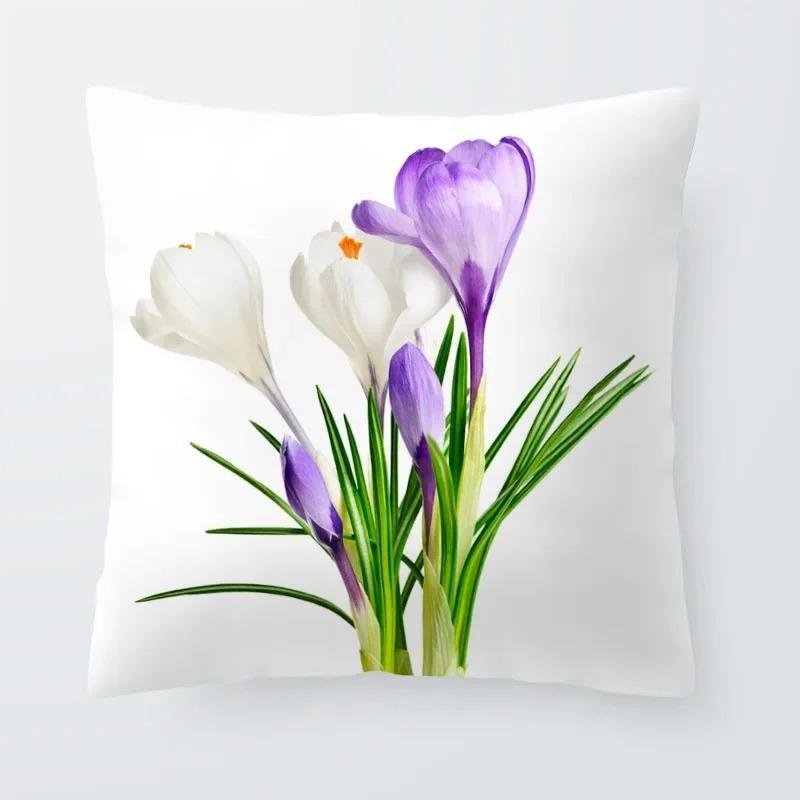 Простая цветочная декоративная наволочка для гостиной, офиса, украшения для дома, наволочка