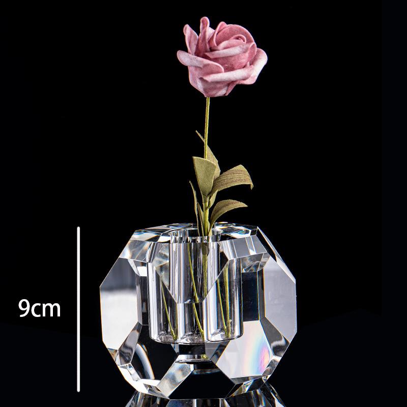 High End Crystal Glass Vase Light Luxury Home Decore Bubble Ball Terrarium Ikebana Vase Nordic Decoration Home Accessories Vases