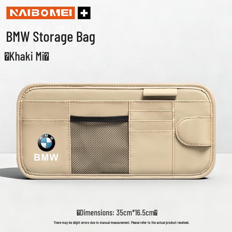 BMW Car Sunglasses Clips & Sun Visor Storage Bags for 1, 3, 5, 6, 7 Series, X1, X3, X4, X5, X6