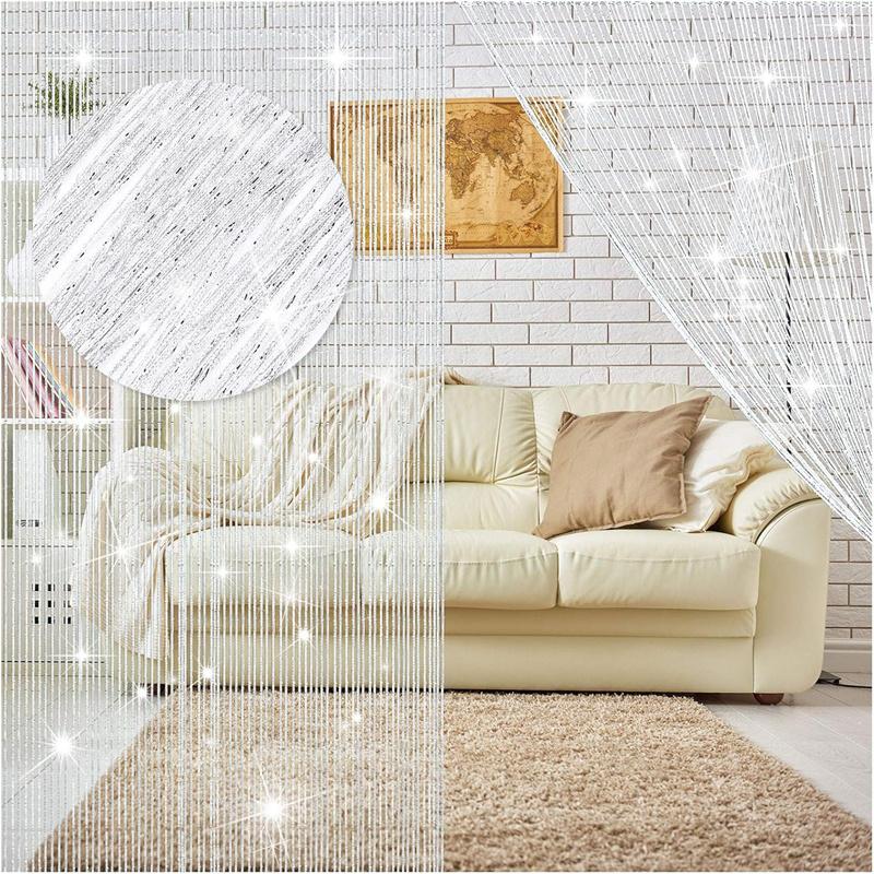 2026 Новый Дверной Шторный Шторный Блестящий Кисточка Флэш-Лайн Дверь Окно Шторы Балдахин Разделитель Декоративный для Вечеринки Спальни Свадьбы