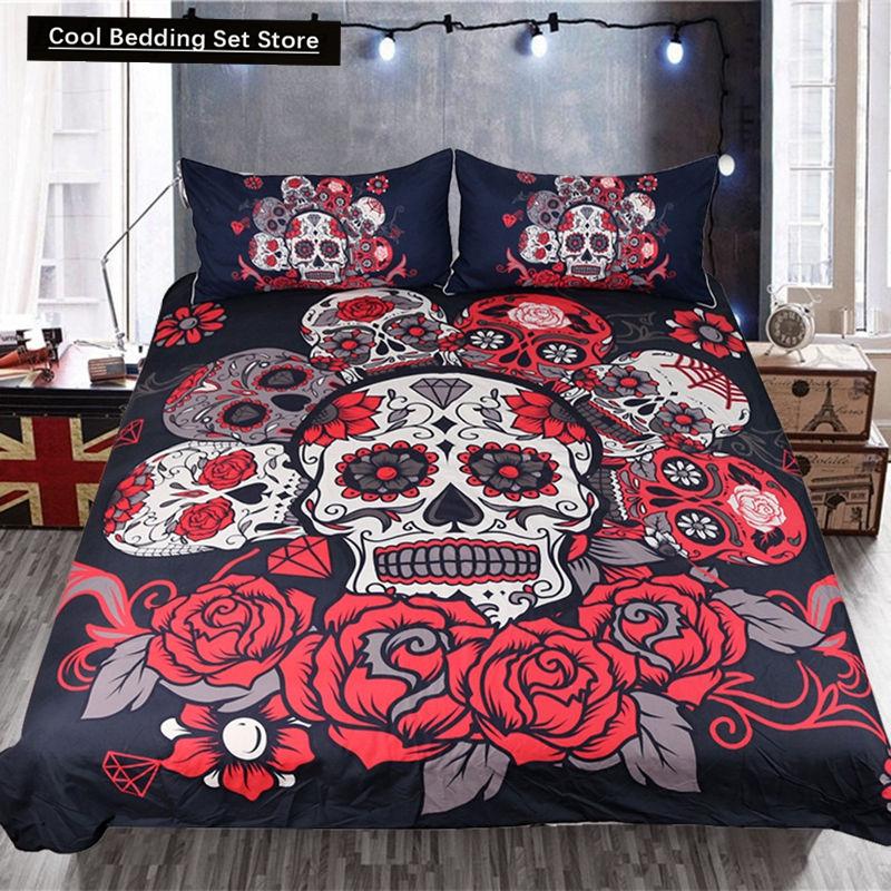Sexy Beauty Skeleton Girl Bedding Set 3d Duvet Cover Polyester Comforter Cover Twin Queen King Single Size Luxury Fashion Gift