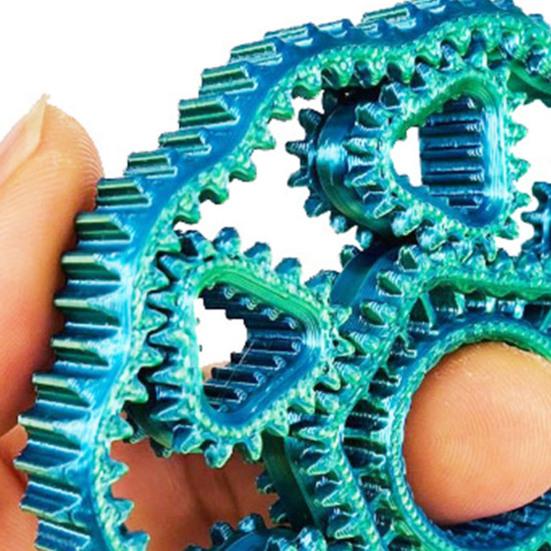 3D Printed Fidget Spinner Toy Stress Anxiety Relief Kids Teens Adults Interlocking Gear Fingertip Gyroscope Portable Travel Sensory Spinning Toy