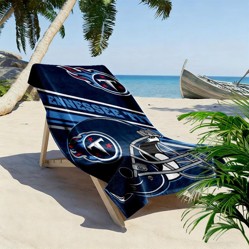 Пляжное полотенце с принтом Tennessee Titans, Большое, Мягкое, Быстросохнущее, для Пляжа, Кемпинга, Плавания