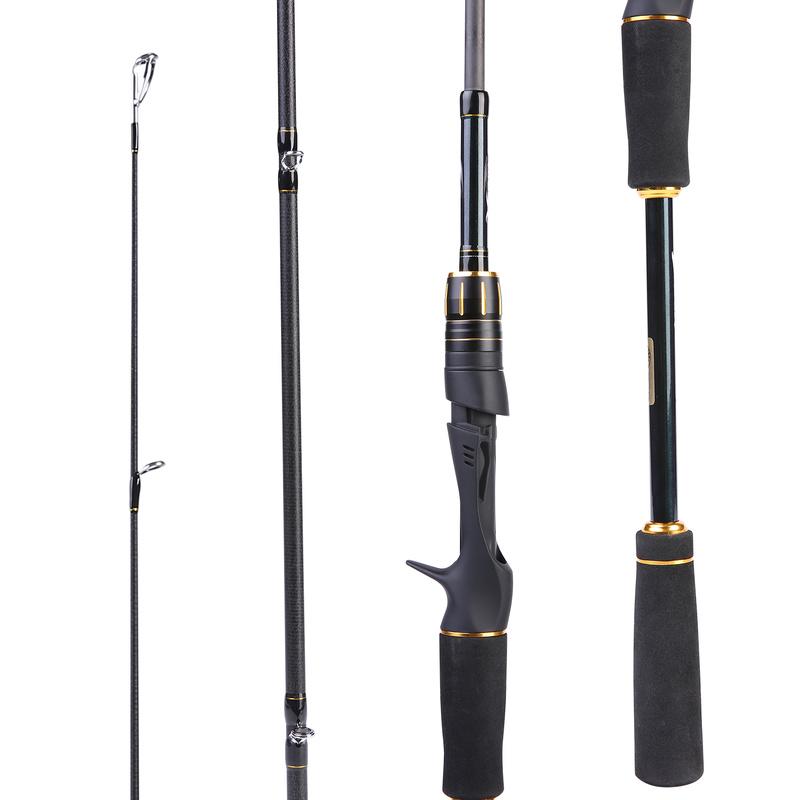 Fishing Rod Baitcasting Fishing Pole Protable Ultra- Lightweight for Big Fish Freshwater Saltwater