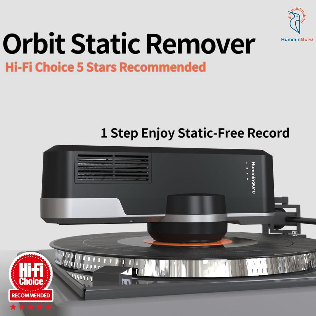 HumminGuru Orbit Static Remover for Vinyl Vinyl Record Cleaner Uniformly Removes Rotating Ionizer for Turntable Record Player Accessory Cleaning Kit