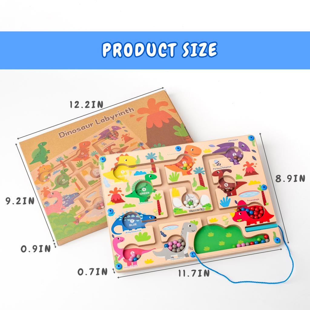 Магнитная доска-лабиринт с алфавитом и магнитной ручкой, занимательная точечная живопись, магнитная доска для рисования бусинами - развивающие игрушки Монтессори