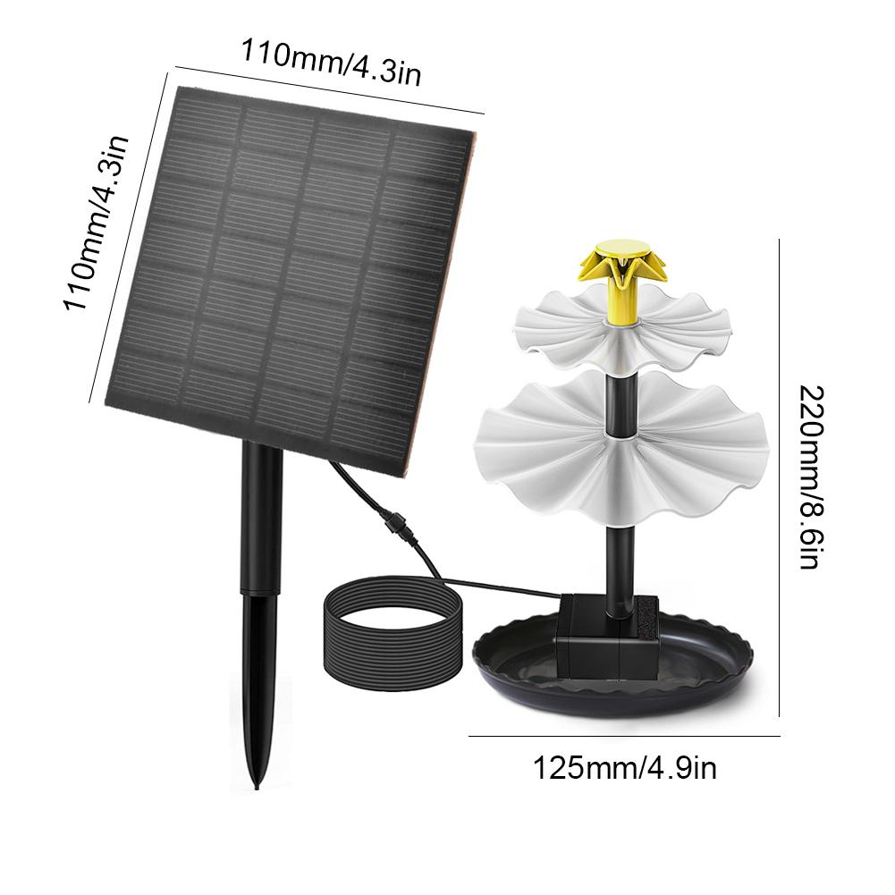 Outdoor Hanging Bird Bath with Solar Fountain Solar Cascade Hanging Bird Bath Fountain for Outdoor Garden Backyard Patio Lawn