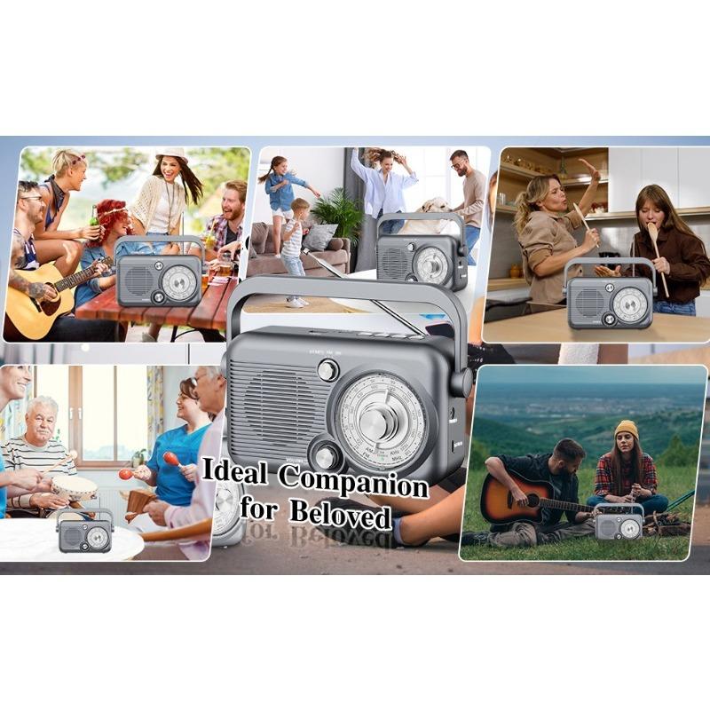 Multifunctional Wireless Bluetooth Speaker Full Band FM/AM Radio Card U Disk High Volume MP3 Player