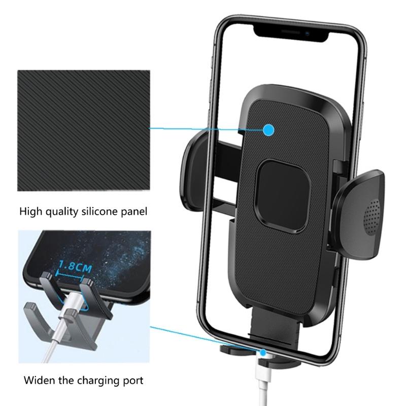 Универсальный держатель-подставка для телефона на приборную панель и лобовое стекло автомобиля с присоской и регулируемым кронштейном для мобильного телефона