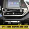 Для Toyota Highlander XU70 2020-2024 2024 Гибридный автомобильный кондиционер из нержавеющей стали ручка климат-контроля переключатель скорости кнопка крышка