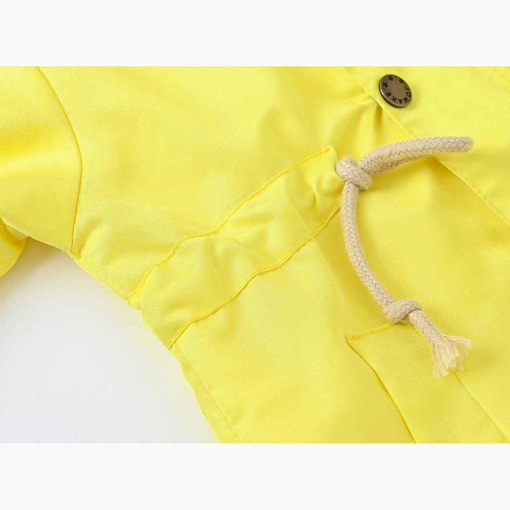 Детские куртки Детская одежда Однотонная ветровка для мальчиков и девочек с поясом Среднего и большого размера Детское осеннее пальто с капюшоном Съемный