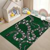 Light Background Geometric Snake Pattern Carpet Minimalist Animal Style Non-Slip Soft Mat for Living Room Bedroom