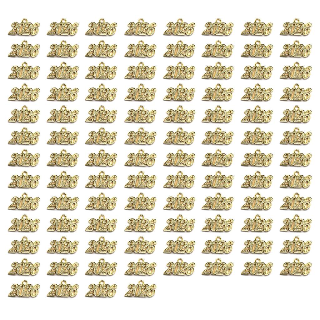 100 шт. Блестящий Год 2026 Металлический Шарм Подвеска для рукоделия Идеально подходит для проектов ручной работы и наборов для изготовления выпускных подарков