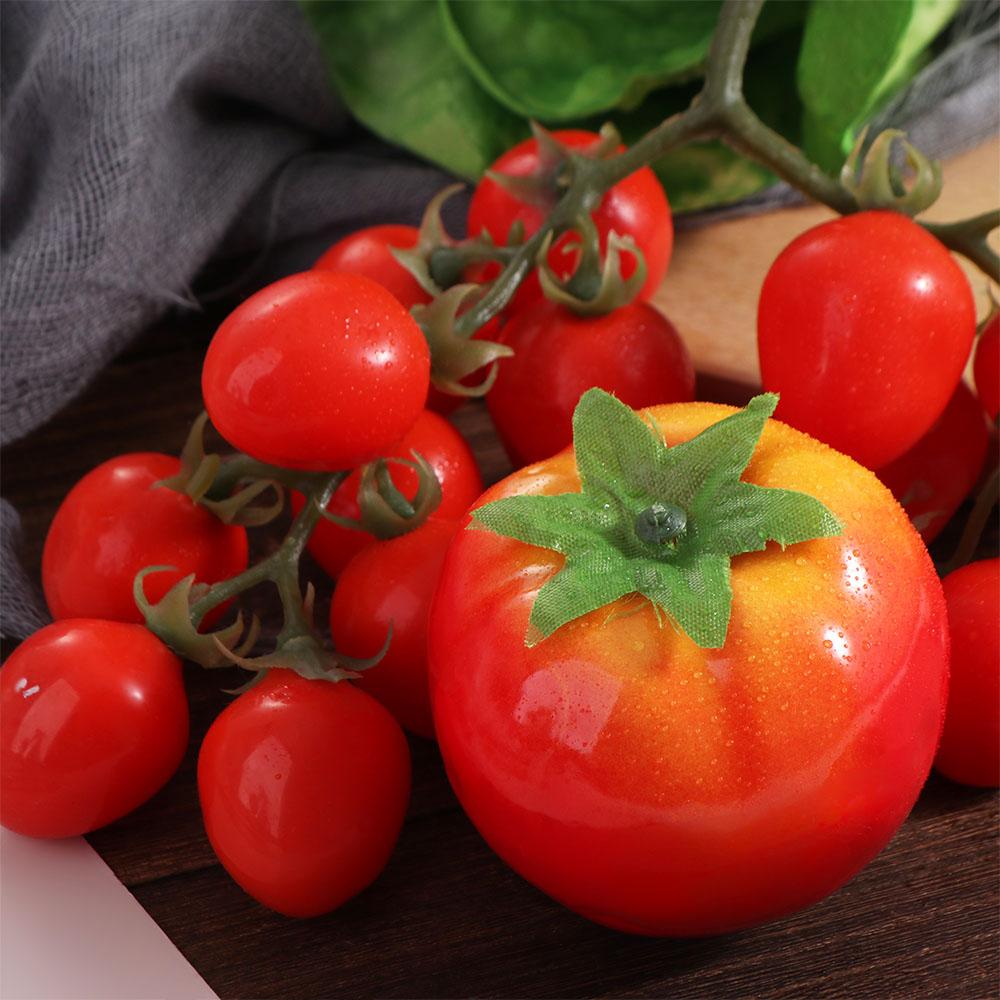Lifelike Simulation Tomato Cute Fake Vegetables  Fruit Prop Teaching