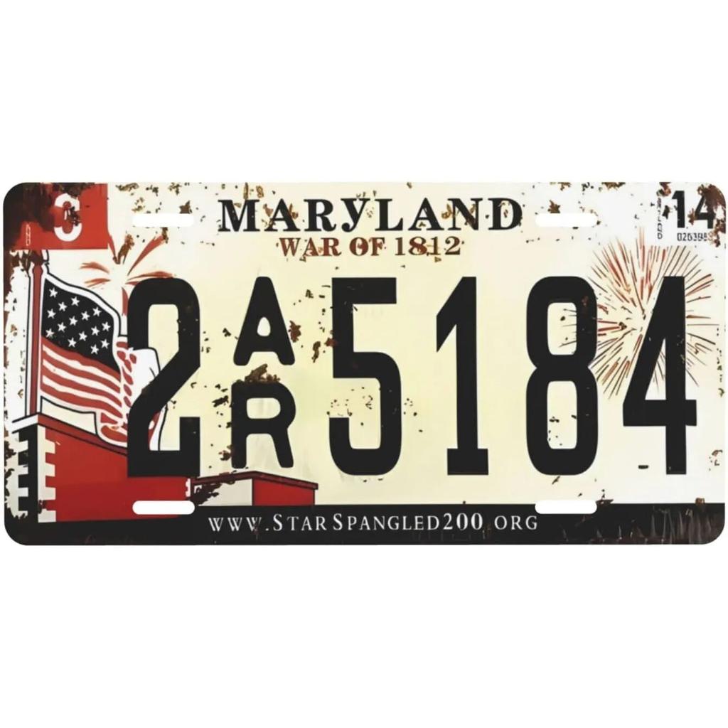 License Plate USA Retro Car Metal License Plate Novelty Wall Decoration Auto License Plate Signs Front Cover Garage Cafe Pub Bar